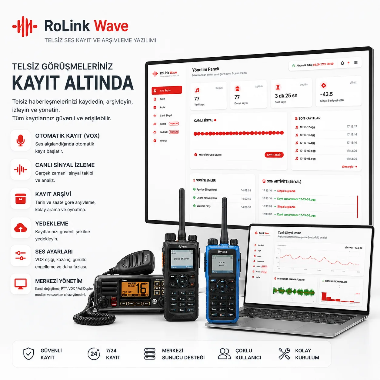RoLink Wave Telsiz Ses Kayıt ve Arşivleme Yazılımı